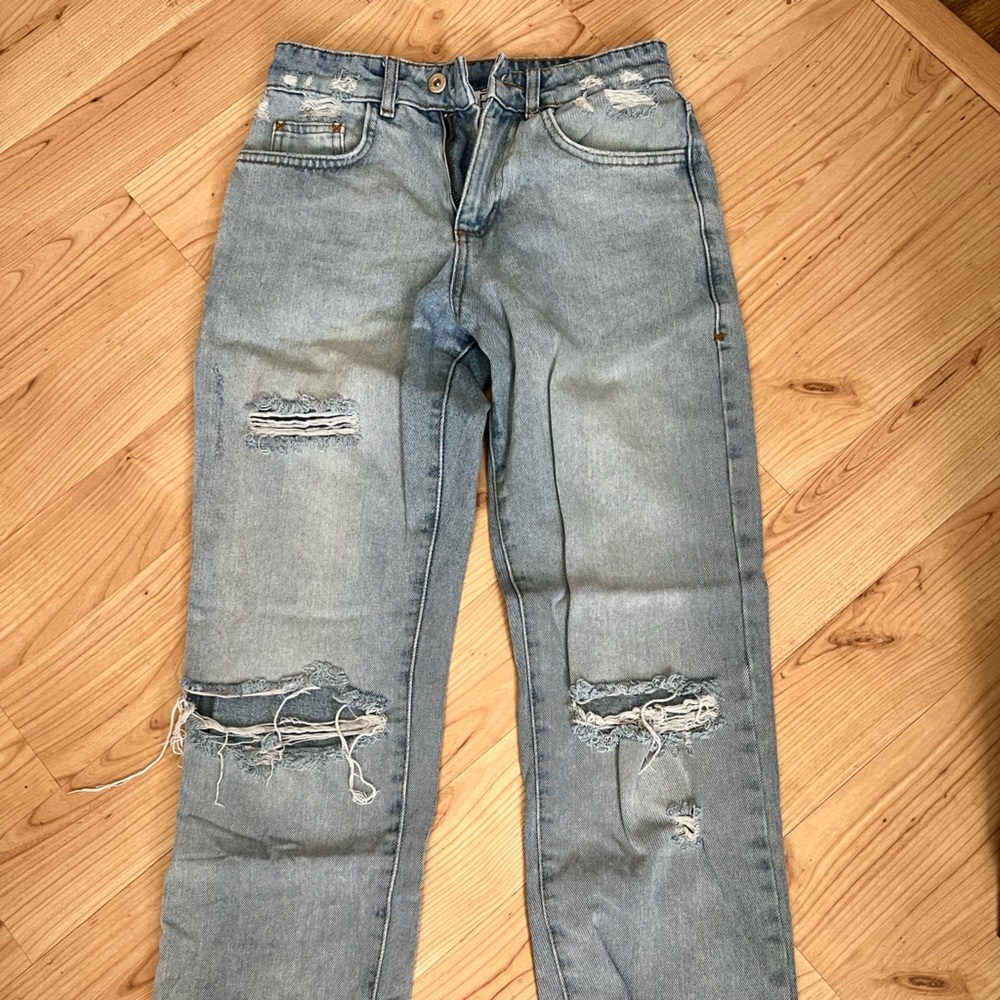 Distressed jeans